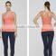 2016 women tight vest sports yoga fitness tops coral back cross strap ladies tank top