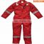 high visibility safety red work coverall