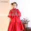 XXLF179 red cute flower girl party wear evening dresses for girl kids party dress