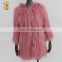 High Quality New Design Wholesales Fashionable Knitted Fur Coat