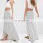 China wholesale custom clothing ladies cotton fabric maxi long skirt