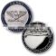 Cheap Custom Made Metal Silver Plated Laser Engraving Coin