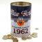 empty tin metal money bank money can for sale