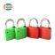 MA - PD 8004 25 mm logo and bar code printed security steel shackle plastic padlock seal with master key