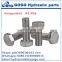 Stainless steel A2-70 hex bolt with nut and washers