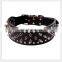 Mushroom Rivet Pet Leather Collar Leather Leash Training Dog Rope Pet Neck Chain Pet Supplies