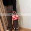 Multi plaid grid red white pu leather crossbody shoulder handbags purse with handles adjustable strap