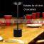 Modern Hotel Style Energy Saving Table lamp Aluminium USB Rechargeable Battery LED Cordless Restaurant Table Lamp For Dinner