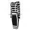 2016 hot selling sexy between black and white strip bandage dress