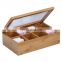 Popular wooden tea coffee chest gift box with 8 compartments