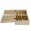 Customized logo and design unfinished wooden wine boxs