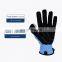 HANDLANDY Blue Protective Foam Padded Palm Safety Gardening Vibration-Resistant Touch Screen Mens Light Work Gloves