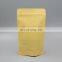 Stock Transparent window kraft paper bag stand up pouch with resealable zipper lock