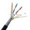 1000Ft 305M soiled copper Cat5E lan cable 4pair jelly filled Utp Ftp ethernet Cable With Pull Box Packing