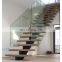 Free 3D drawing black stringer solid wooden steps stairs