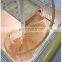 Custom Design Curved Shape Steel Bar Spiral Stair Design / Villa Indoor iron Spiral Stairs used spiral staircases