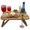 Portable Folding Wine and Champagne Picnic Table for Wine Lovers Mini Picnic Table for Outdoors