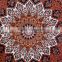Indian Tapestry Cotton Mandala Star Print Black-Brown Vintage Wall Hanging Tapestries Throw Bedsheet