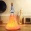 3D Print Rocket Night Lamp Usb Rechargeable Kids Birthday Gifts Rocket Shape Color Light Model Night Light