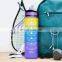 Amazon Sales BPA Free 1 L Drinkware Motivational Water Bottle Botella De Agua Motivacional Water Bottle With Straw and Time Mark