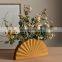 Nordic morandi creative vase ins wine cabinet dining table Decor folding fan ceramic vases for home decor craft decoration