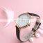 Wholesale OEM Lady Genuine Leather Strap Quartz Wristwatch Women Stainless Steel Case Luxury Watch