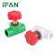 IFAN Factroy Driect Green PPR Pipe Fittings PPR Plastic Handle Stop Valve