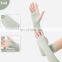 Unisex Cooling Fabric Sun Protection Custom Logo Cycling Arm Ice Sleeves With Thumb Hole