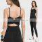 High Elastic Hollow Out Tank Top Running Clothing Custom Workout Wear Fitness Vest Sports Tops Women Yoga Tank Top With Padded