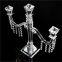 Factory Customized Candle Holder 3 Arms Crystal Candelabra For Wedding Centerpieces