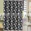 100% polyester White Stars printed shower curtain for hotel, family, waterproof bath curtain