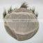 High quality Grey Remy Hair Lace Top Toupee