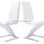 White pu leather S shape dining chair