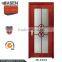 Color Customized single swing door glass solid wood doors polish color in guangzhou