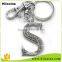 Factory Wholesale Custom Diamond Alphabet S Letter Keychain