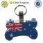 Free sample graceful custom colro cut out metal keychain