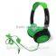 2016 Mix-color private model fashionable stereo flexible headphones with inline mic for phone skype laptop
