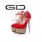 Newest Suede Leather High Heels Platform Single Shoe for Evening Dress