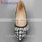 White rhinestones flat shoes for women