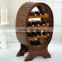 wholesale antique wooden bottle shape wine display rack/and liquor cabinet