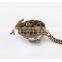 Accessories womens antique gold plated vintage diamond owl pendant necklace                        
                                                                                Supplier's Choice