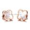 Best Selling Christmas Items Shell Rose Gold Stud Earrings In Bulk