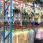The warehouse steel clothes racking used in the production and warehouse areas