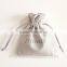 logo printed suede jewelry pouch/suede drawstring bag