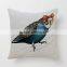 2016 Hot Selling fashion bird style Cotton printing Pillow Case