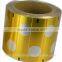 gold aluminum foil for chocolate coins