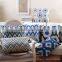 linen/cotton separable cushion cover with invisiable zipper chervon design pillow case