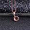 factory wholesale gemstone pendant 18K gold plated 925 sterling silver natural percious pink topaz pendant earring jewelry set