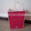 hot pink kraft paper bag paper bag twisted cored rope hadnle low price with gold stamping