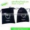 10cmx10cm Black Velvet Jewelry Pouch with Hot Stamping